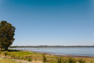 A view of Tuggerah Lake from Long Jetty